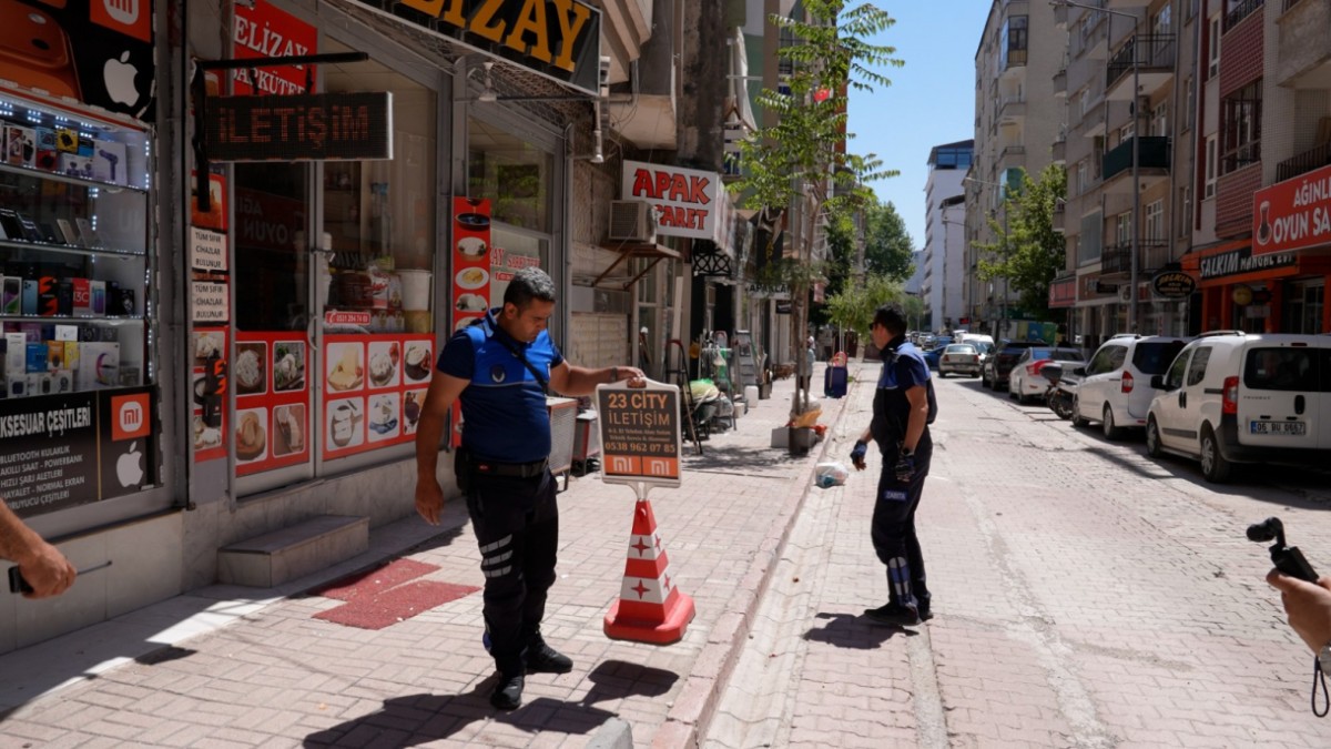 Elazığ’da Kaldırım İhlallerine Yönelik Zabıta Denetimi